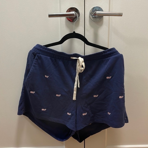 Vineyard Vines for Target sweat shorts - navy blue, pink embroidered whales - XL - Picture 5 of 5